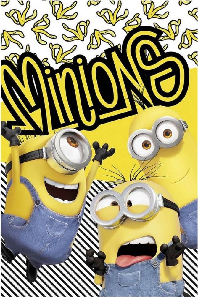 Minions 2 \"Banana\" Fleecedecke Schmusedecke Kuscheldecke 100 x 150 cm Bild 1