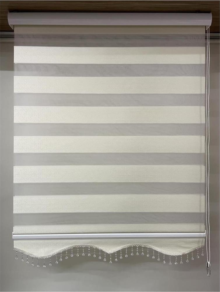 Fenster Rollo Gardine Doppelrollo Aluminiumkassette Zebra Alex 05 Seitenzug Duorollo 120 cm Bild 1