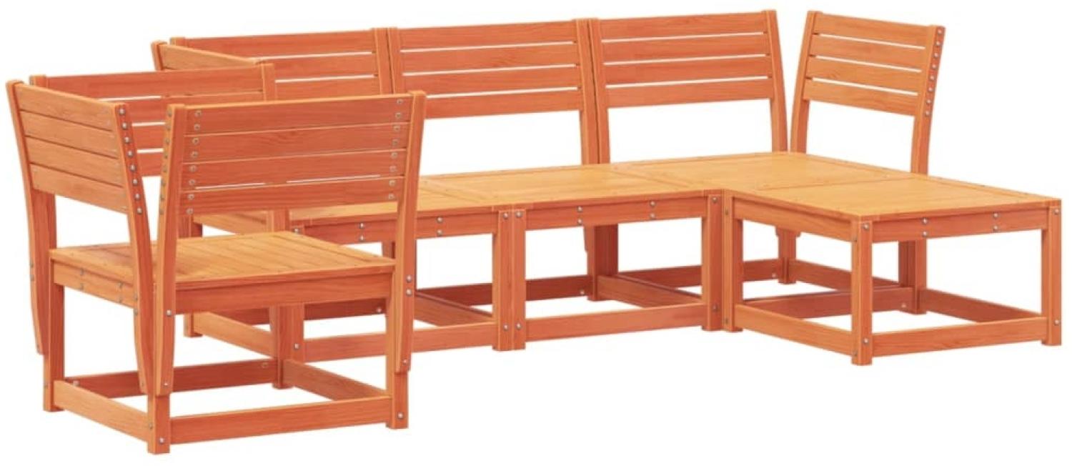 vidaXL 5-tlg. Garten-Lounge-Set Wachsbraun Massivholz Kiefer 3216917 Bild 1
