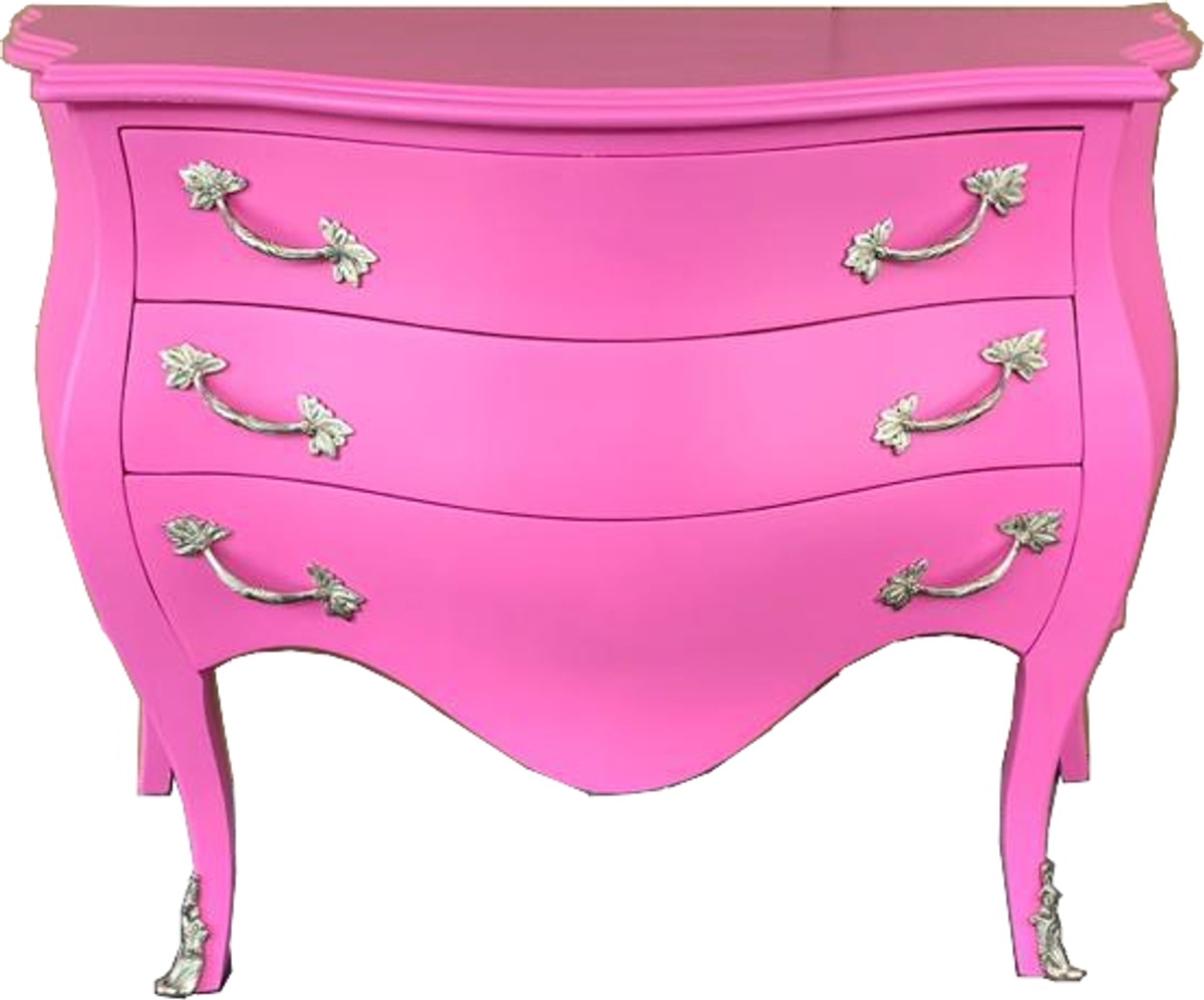 Casa Padrino Barock Kommode 120 cm Pink / Gold - Sideboards Barockmöbel Bild 1