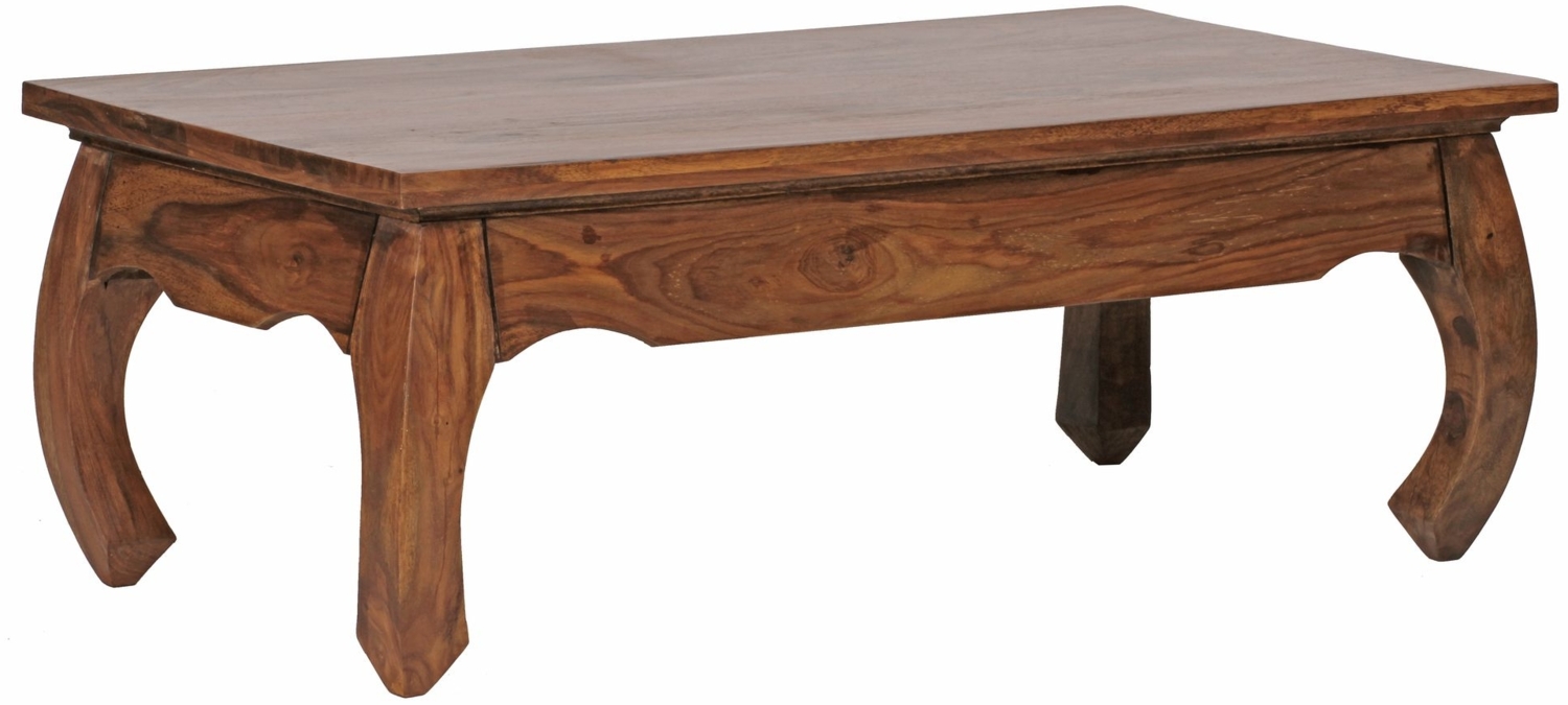 Couchtisch Massiv-Holz Sheesham 110 cm breit Wohnzimmer-Tisch Design dunkel-braun Landhaus-Stil Beistelltisch Bild 1