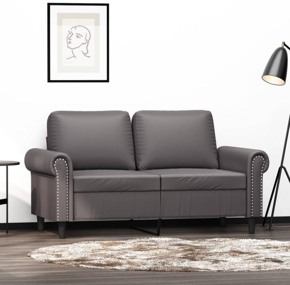 vidaXL 2-Sitzer-Sofa Grau 120 cm Kunstleder Bild 1