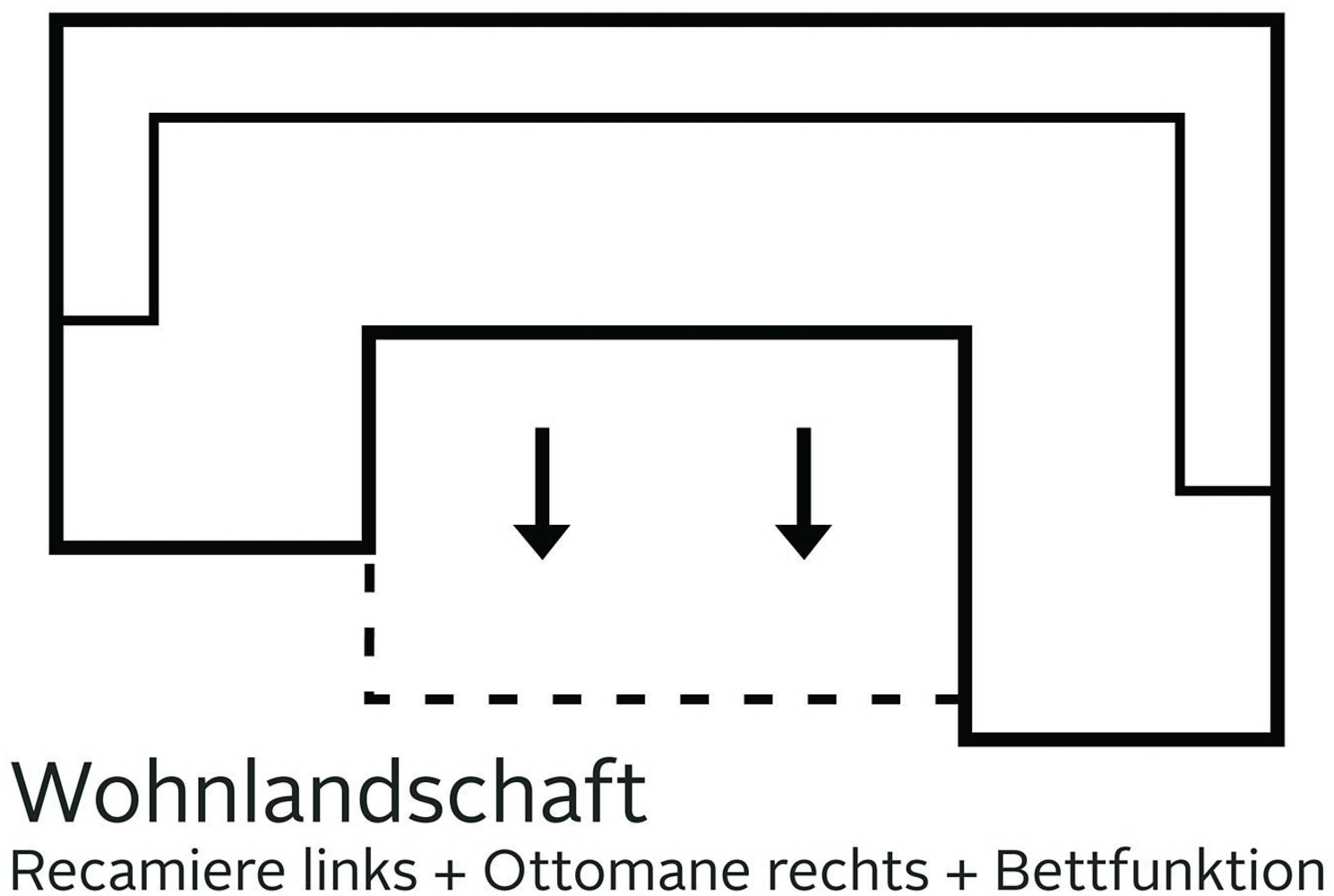 INOSIGN Wohnlandschaft Bono U-Form, wahlweise mit Bettfunktion Bild 1