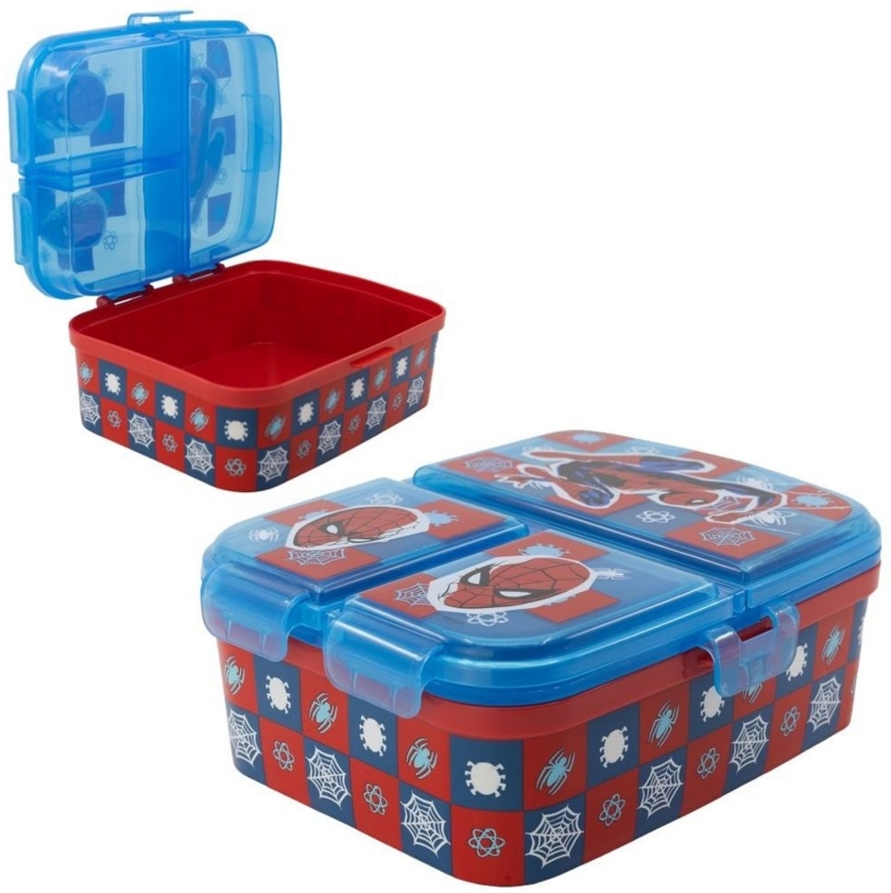 MARVEL Lunchbox Brotdose XL 4 Fächer Marvel Spiderman Lunch to Go Vesper Dose Bild 1