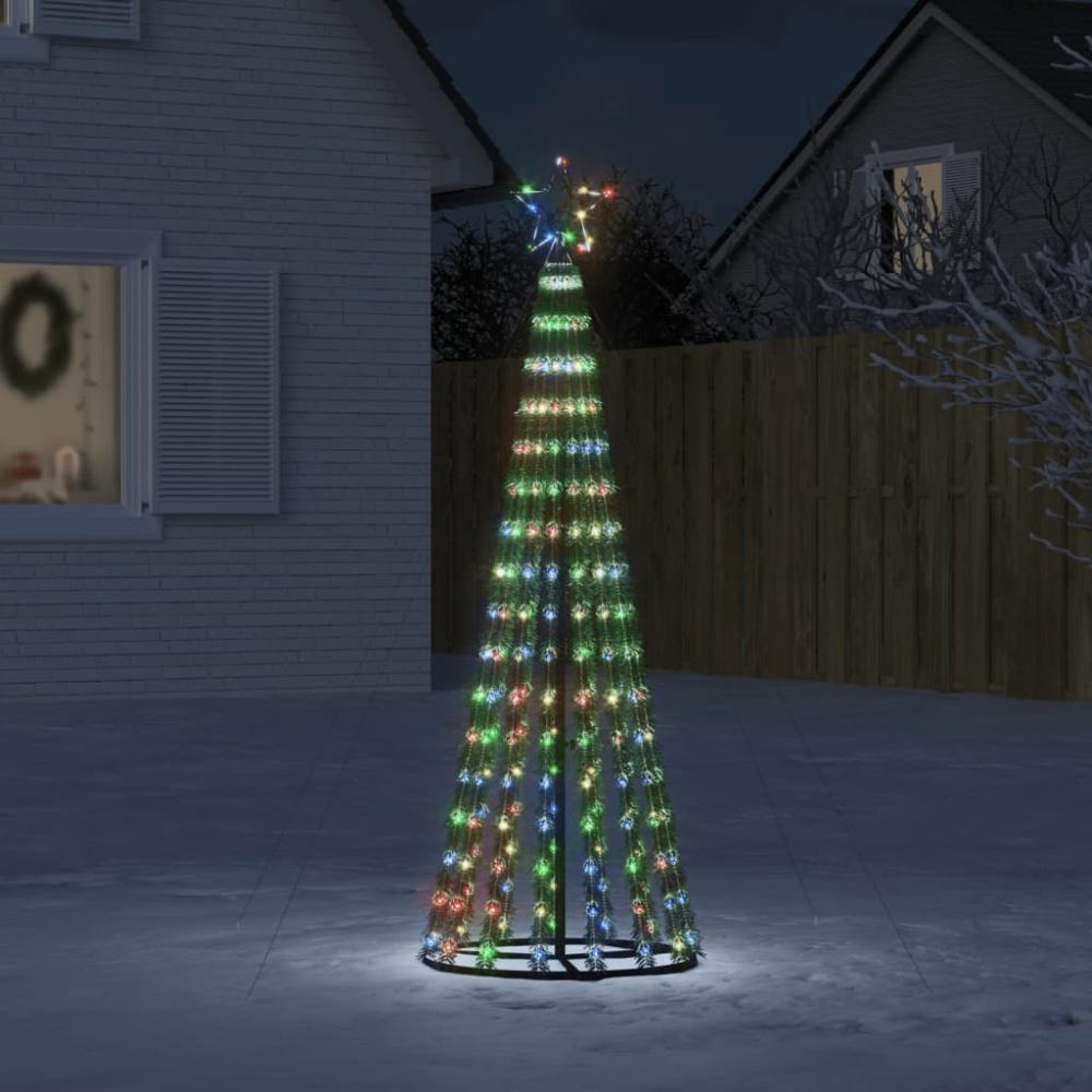 vidaXL Weihnachtsbaum Kegelform 275 LEDs Mehrfarbig 180 cm Bild 1