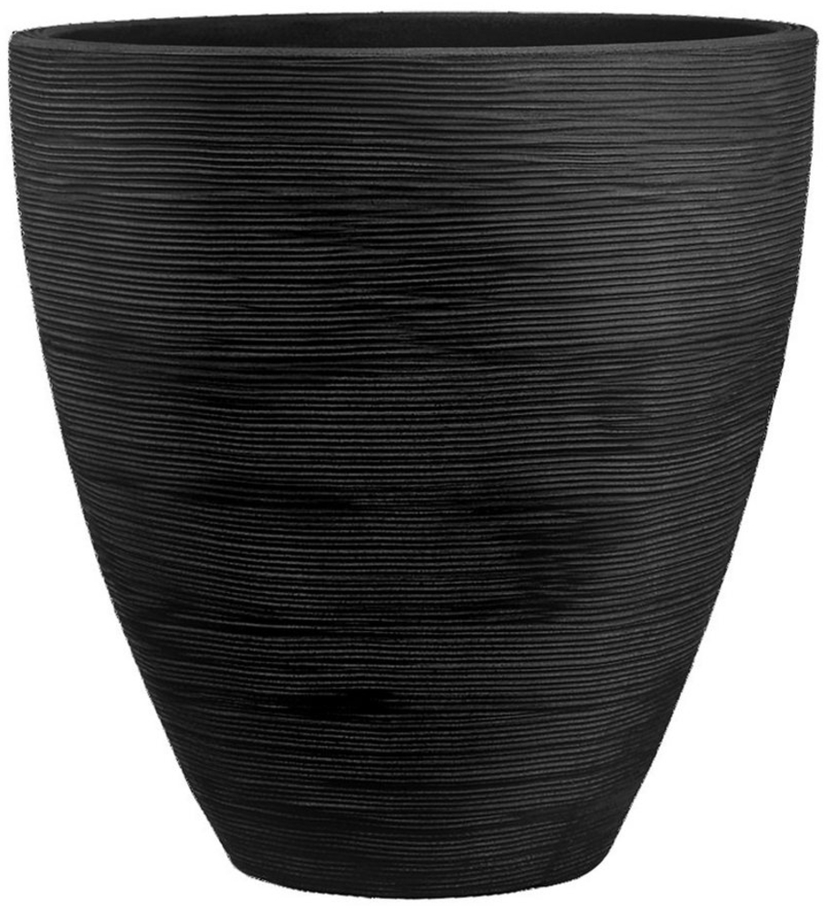 Dehner Pflanzvase Vino, Ø 40 cm, Höhe 42 cm, Kunststoff, anthrazit Bild 1