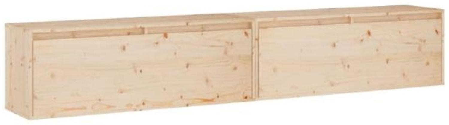 vidaXL Wandschränke 2 Stk. 100x30x35 cm Massivholz Kiefer 813466 Bild 1