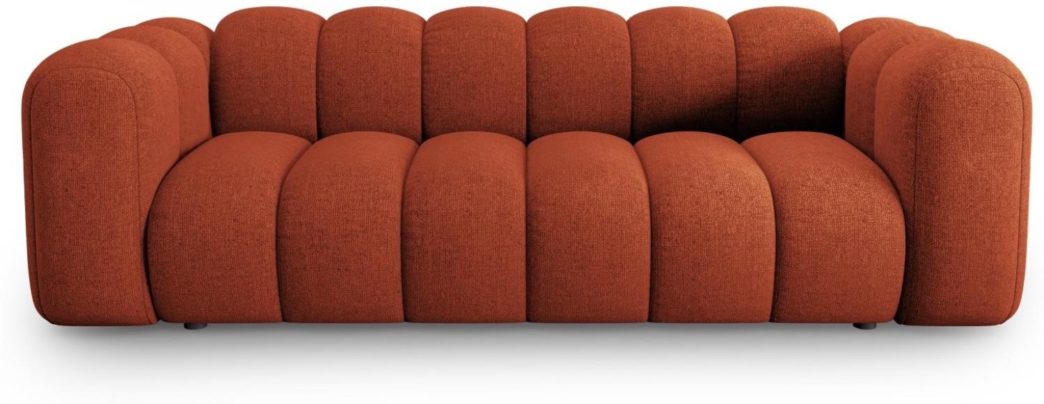 Micadoni Sofa Lupine 3-Sitzer Chenille Terrakotta Bild 1