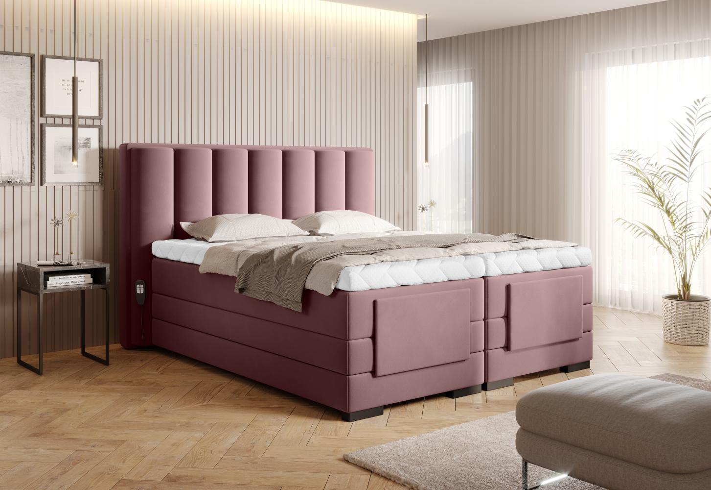 Veros 140x200, Boxspring Bett, Rosa Bild 1