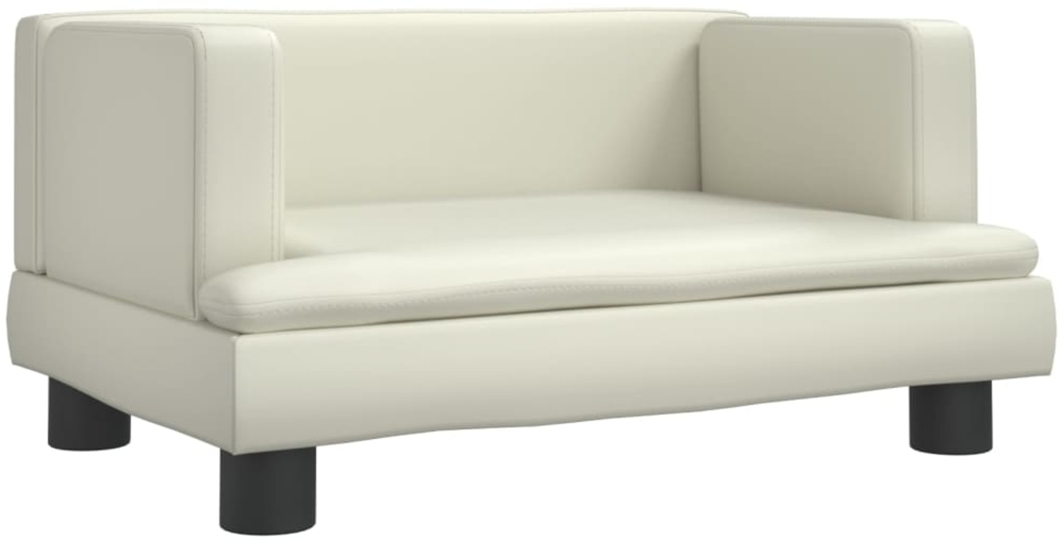 vidaXL Kindersofa Creme 60x40x30 cm Kunstleder 3196325 Bild 1