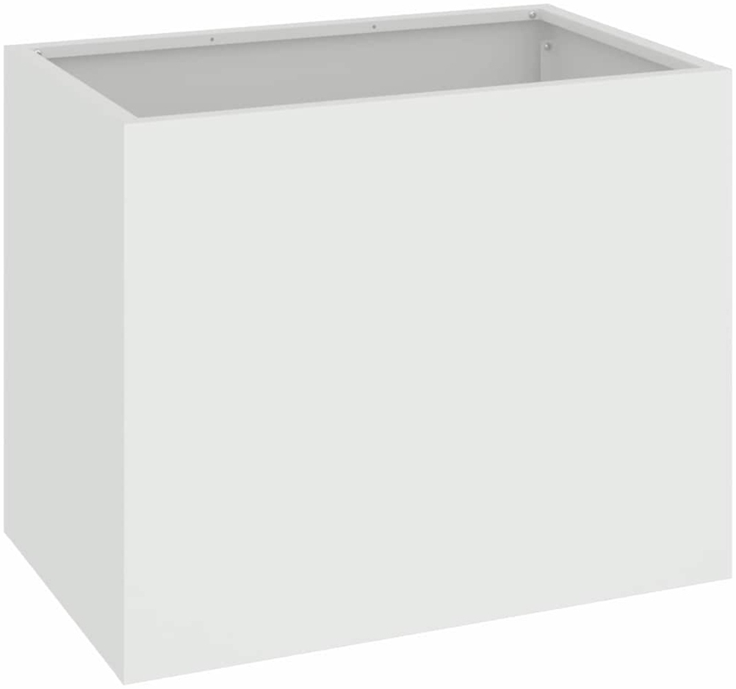 vidaXL Gartenblumentopf Weiß 50 x 32 x 40 cm Kaltgewalzter Stahl 876351 Bild 1
