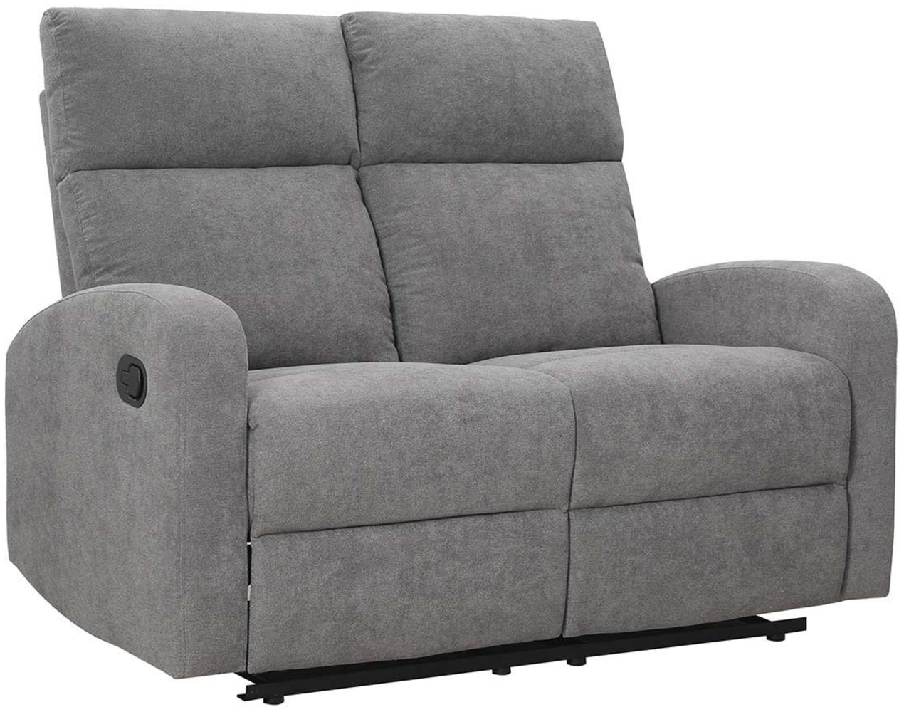 Sofa 2-Sitzer Frankfurt, Mikrofaser, Polyester, Grau, 129 x 102 x 89 cm Bild 1