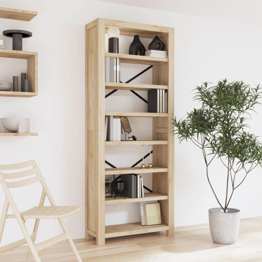 vidaXL Bücherregal 7 Böden 80x30x200 cm Massivholz Akazie 345082 Bild 1