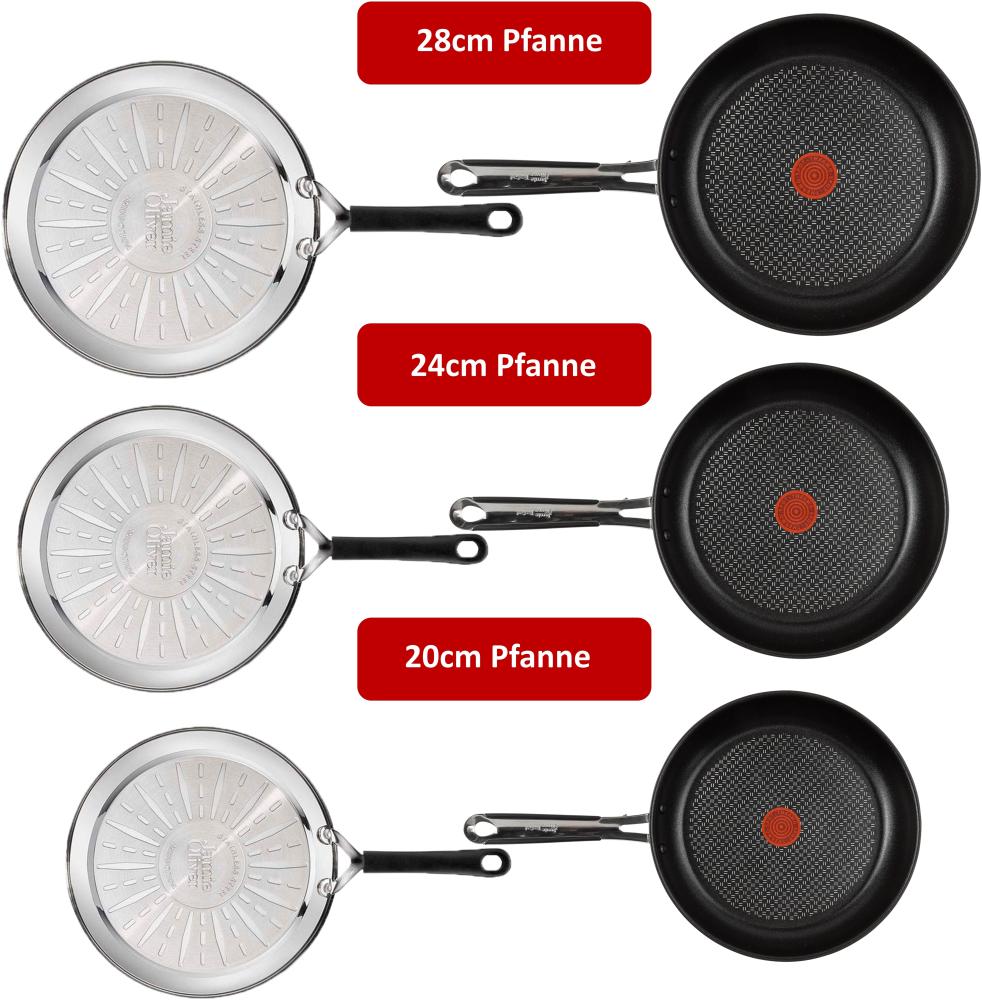 Tefal J90933 Pfannenset- Pfanne 20cm, 24cm & 28cm 5 tlg, - Pfannen Induktion Antihaft Bild 1