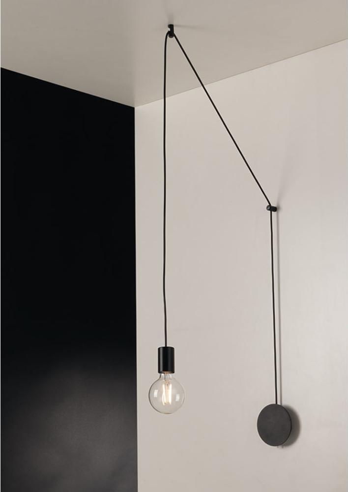 ECO-LIGHT Pendelleuchte, ohne Leuchtmittel, minimalistische Industrial für über-n Esstisch hängend, Schwarz L: 5m Bild 1