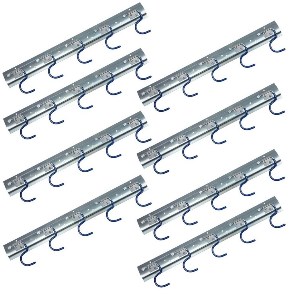 ONVAYA Geräteleiste 50 cm Stahl | 8x Gerätehalter | Wandhalterung | Ordnungsleiste | Aufbewahrung | Werkzeughalter | S Haken Bild 1