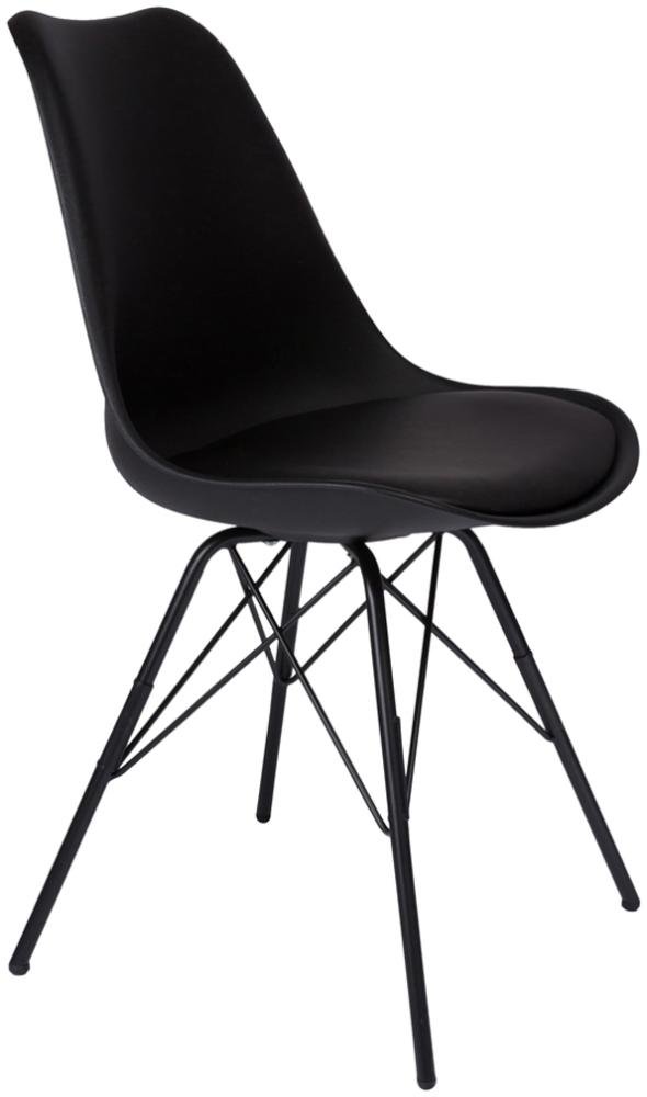 Baumkanten Essgruppe Mangoholz massiv 220 schwarz U-Gestell 7tlg. NORINA 525781 Bild 1