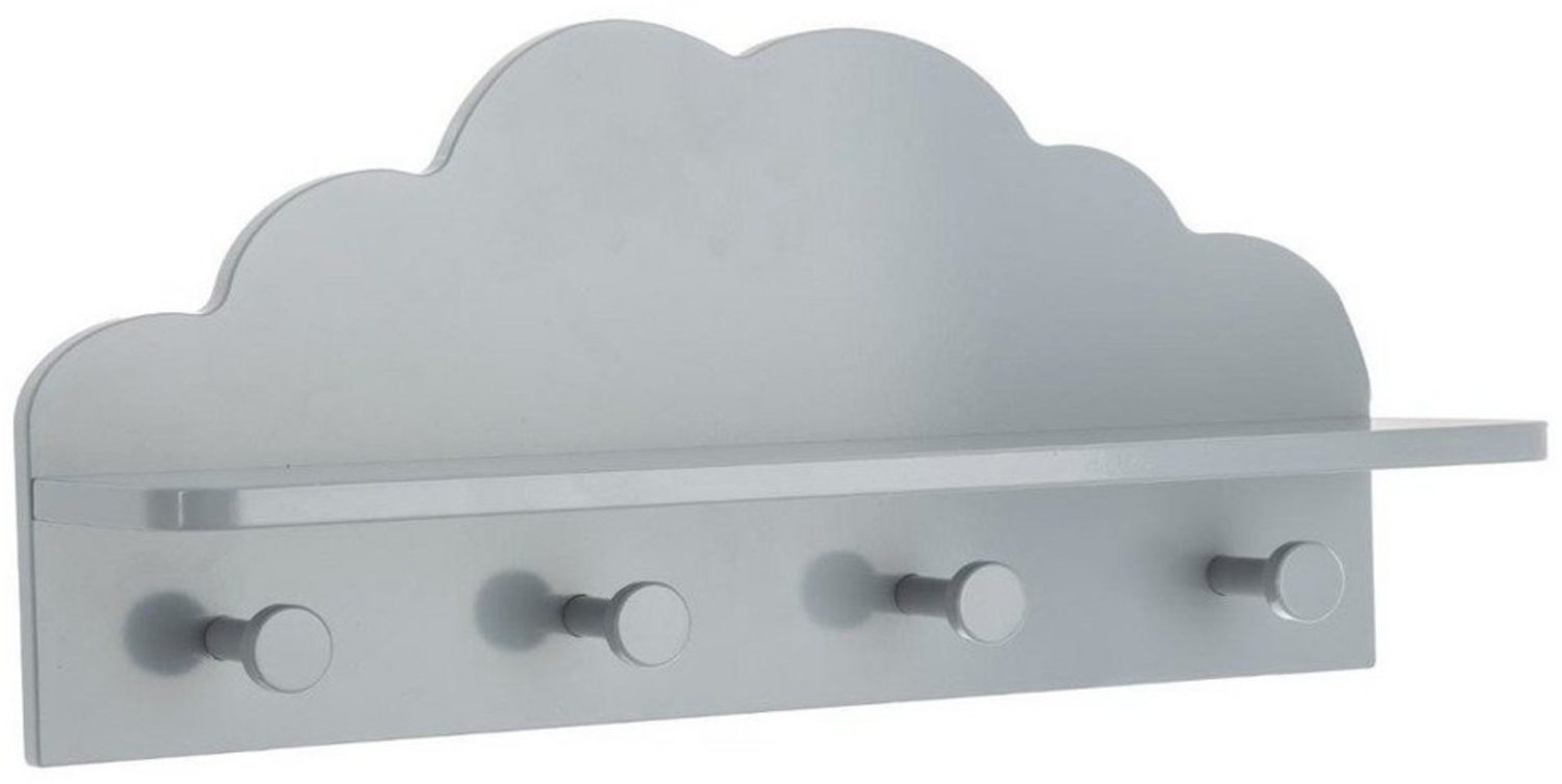Atmosphera 'CLOUD' Garderobenleiste, grau, mit 4 Haken und Ablage Bild 1