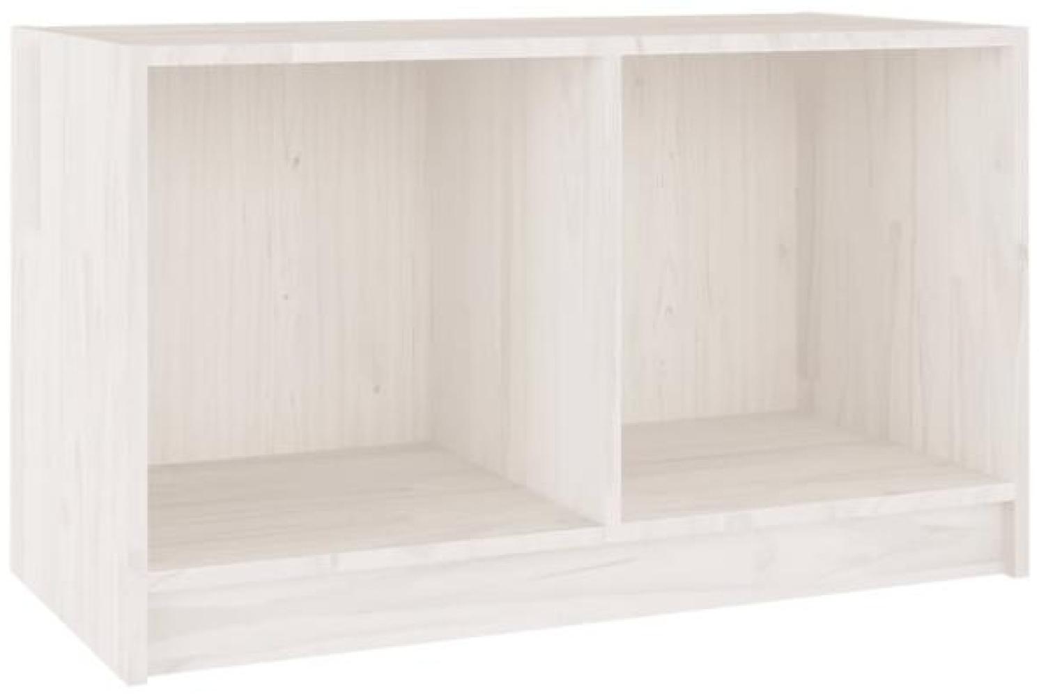 vidaXL TV-Schrank Weiß 70x33x42 cm Massivholz Kiefer 809943 Bild 1