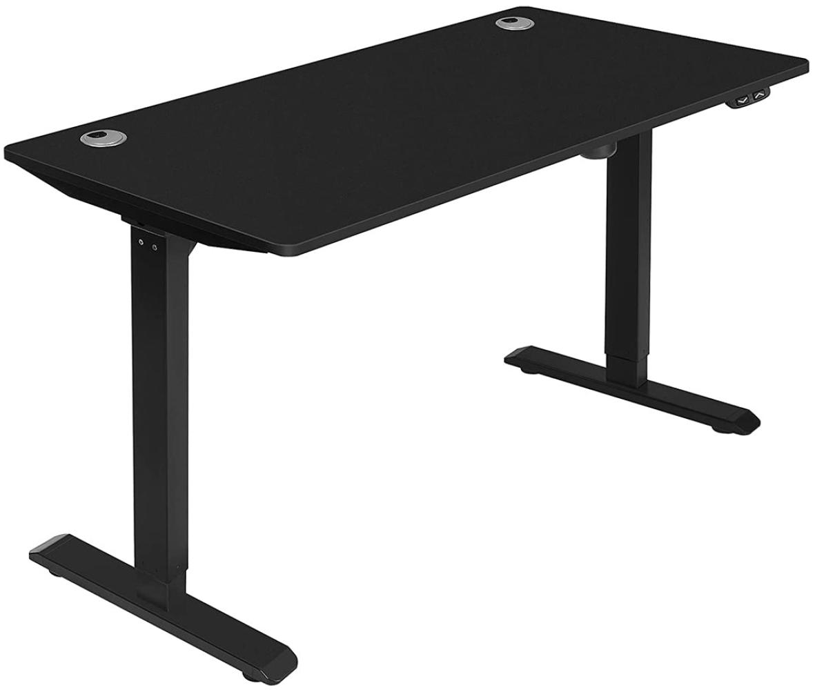 Songmics Elektrisch höhenverstellbarer Schreibtisch, 140 x 70 x (73-114) cm, schwarz Bild 1