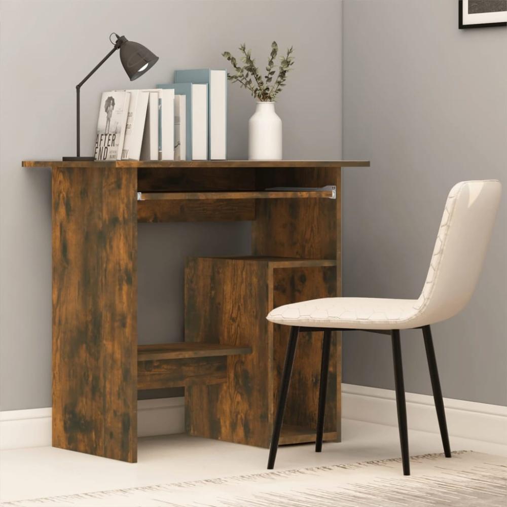 vidaXL Schreibtisch Räuchereiche 80x45x74 cm Holzwerkstoff 815477 Bild 1