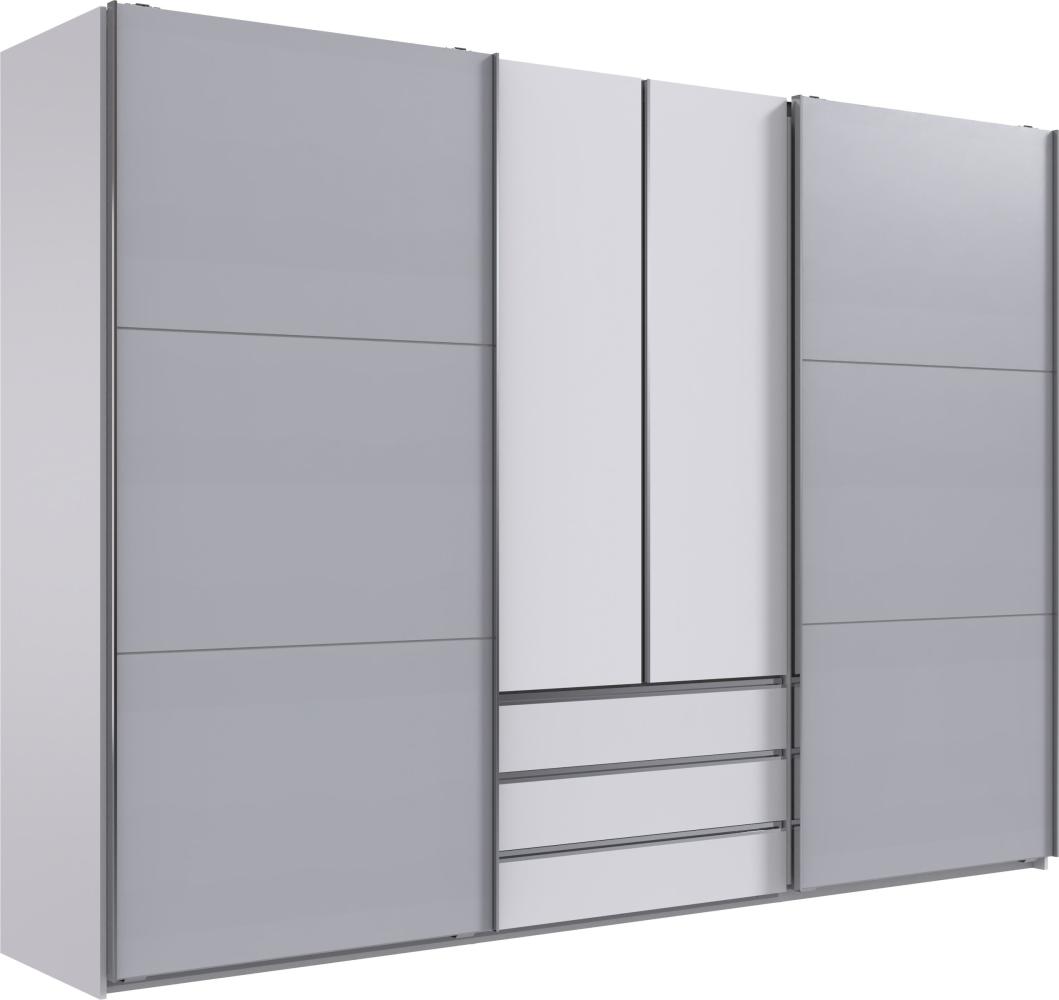 Schwebetürenschrank >MAGIC< in LIGHT GREY - 300x216x65cm (BxHxT) Bild 1