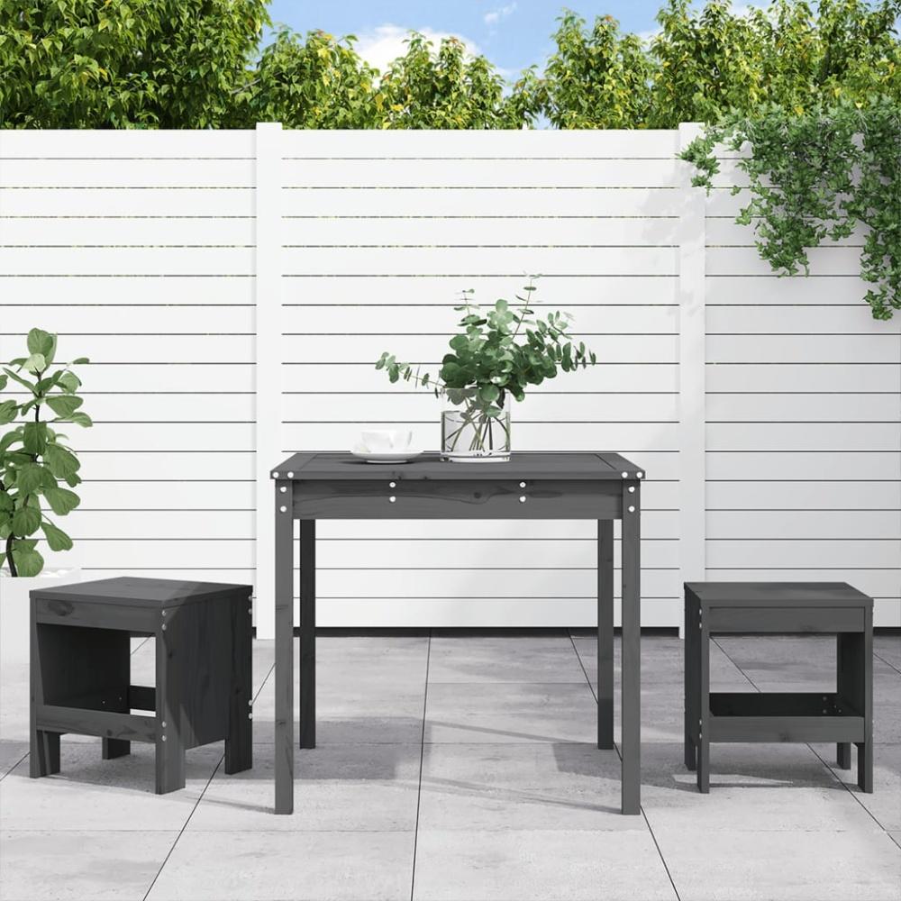 vidaXL 3-tlg. Garten-Bistro-Set Grau Massivholz Kiefer 3157705 Bild 1