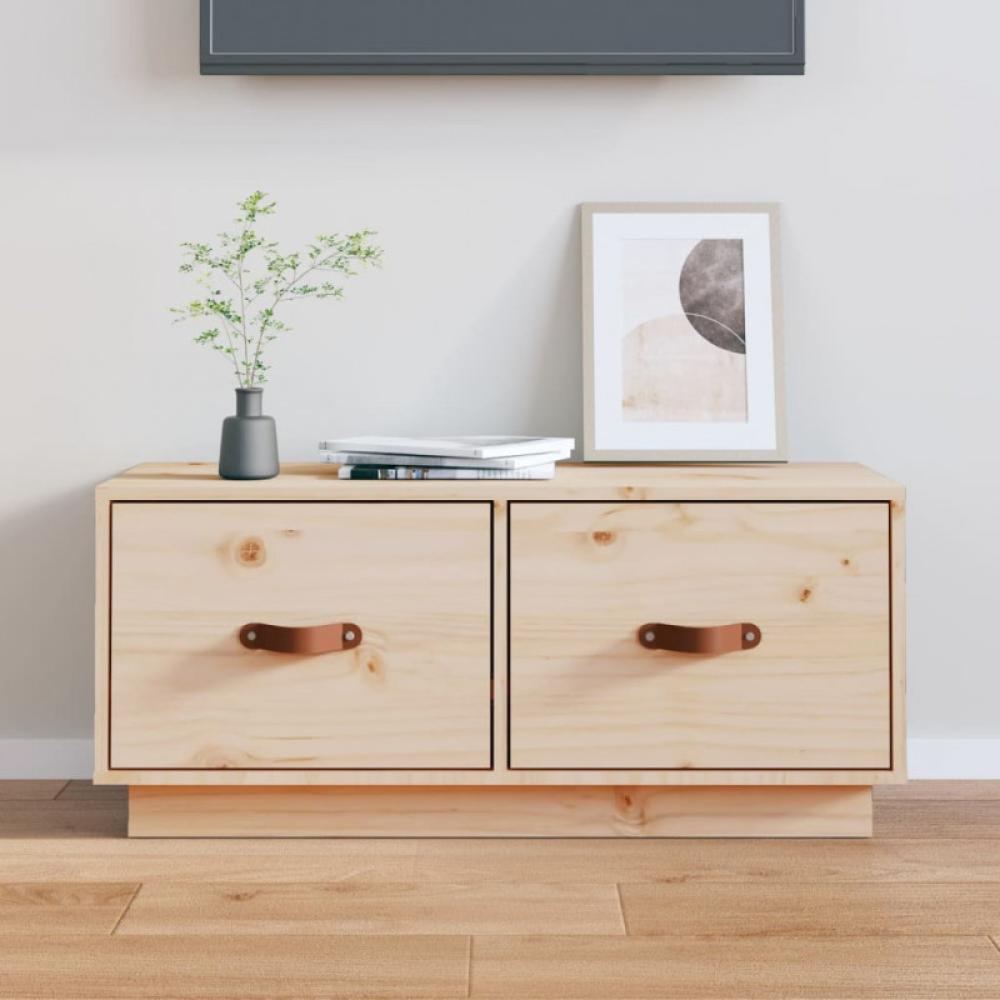 vidaXL TV-Schrank 80x34x35 cm Massivholz Kiefer 818240 Bild 1