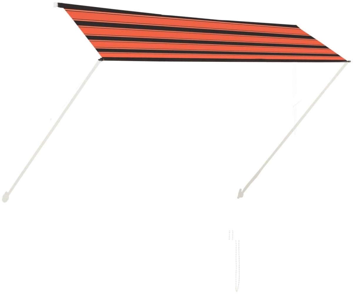 vidaXL Einziehbare Markise 300×150 cm Orange und Braun 145897 Bild 1