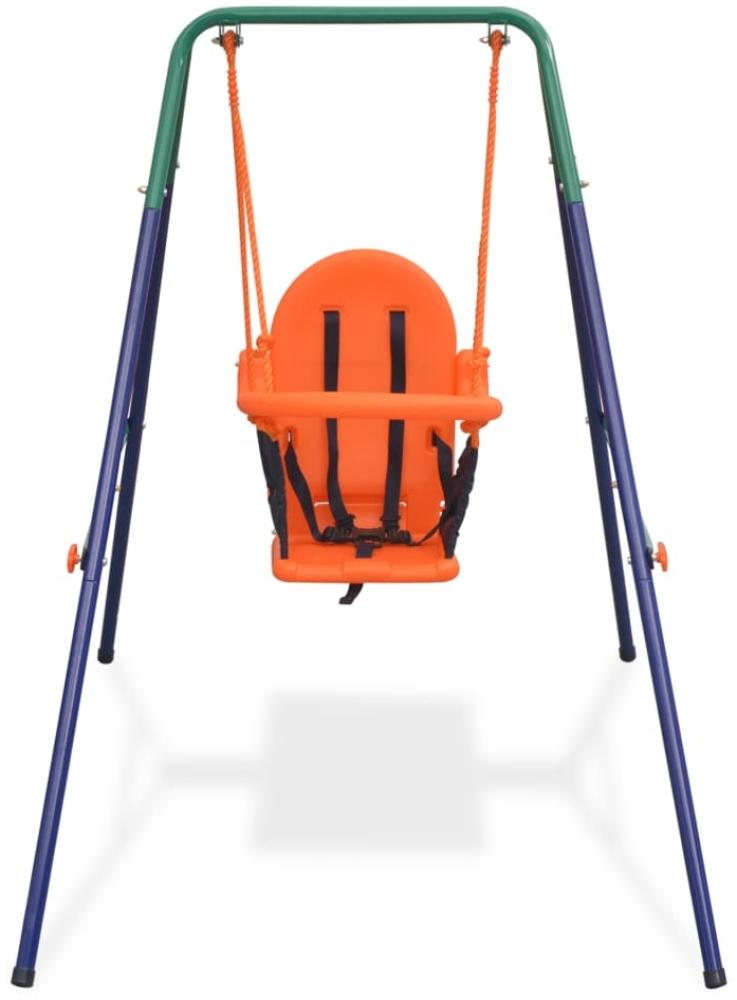 vidaXL Kleinkinder-Schaukelset mit Sicherheitsgeschirr Orange Bild 1