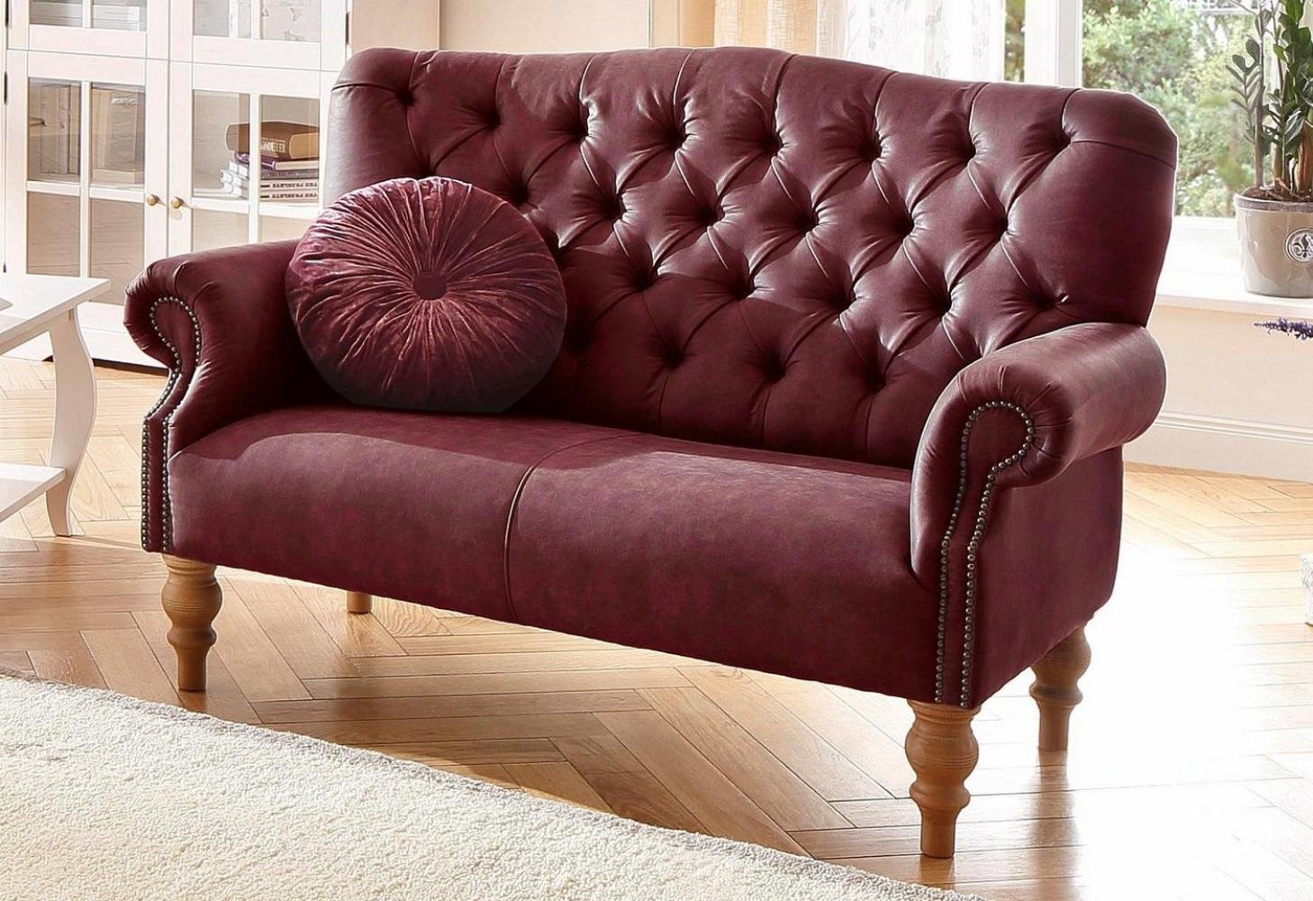 Home affaire Chesterfield-Sofa Lord, mit echter Chesterfield-Knopfheftung und Ziernägeln Bild 1