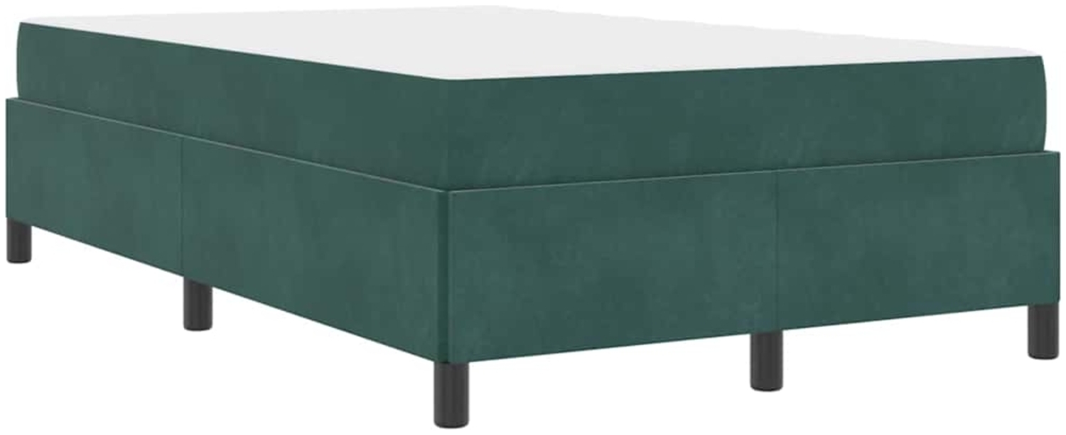 vidaXL Bettrahmen mit Matratze Dunkelgrün 120 x 190 cm Stoff 3399051 Bild 1