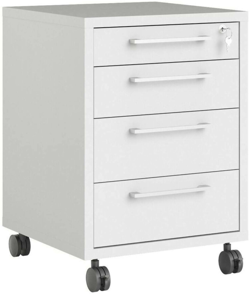 Dmora Kommode Ariosto, Mehrzweckkommode, Schlafzimmerkommode, Schrank mit Schubladen, 49x48 h68 cm, Weiß Bild 1