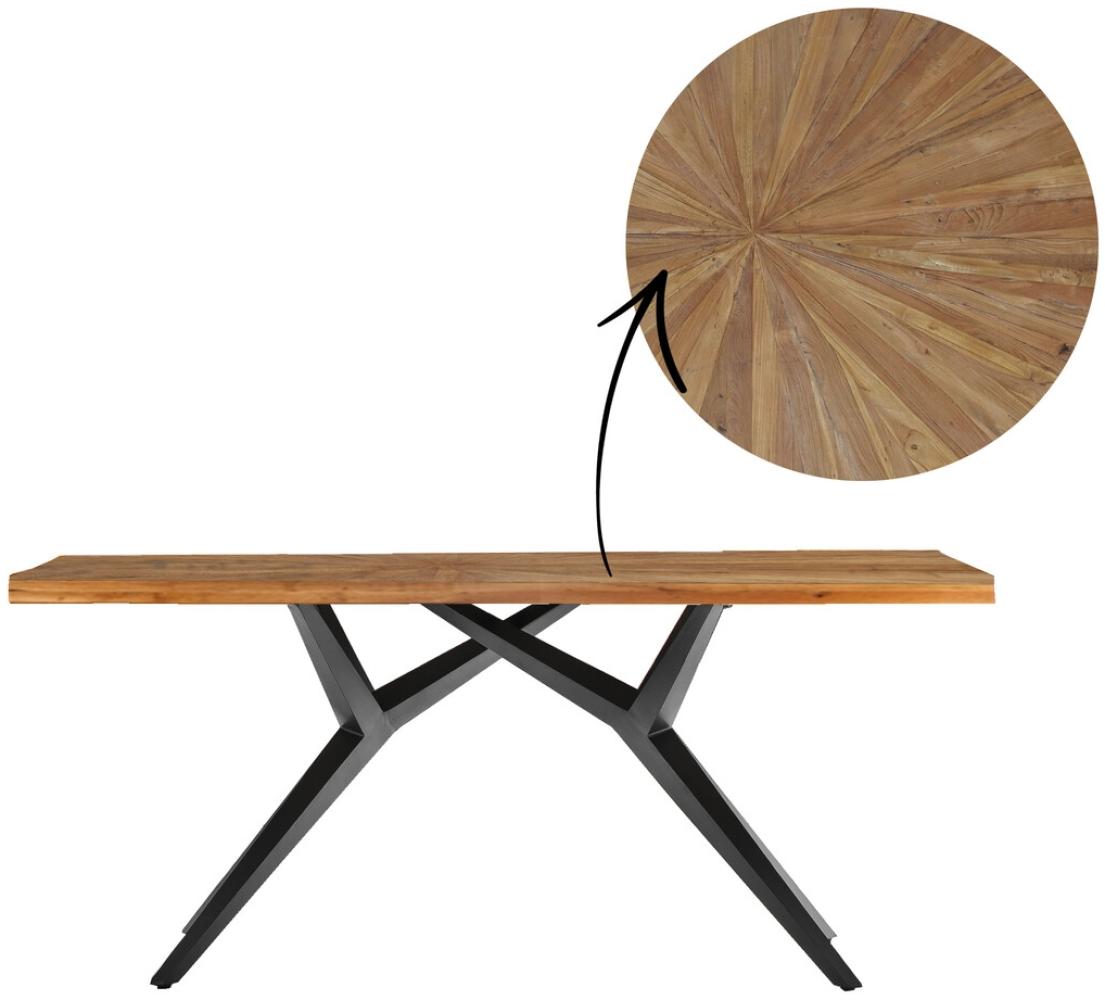 Tisch Tables & Co. Teak und Metall 180 x 100 x 76 cm Schwarz Bild 1