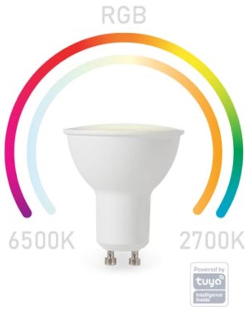 Perel RGB SMART-WI-FI-LAMPE - KALTWEIß & WARMWEIß - E10 - GU10 Bild 1