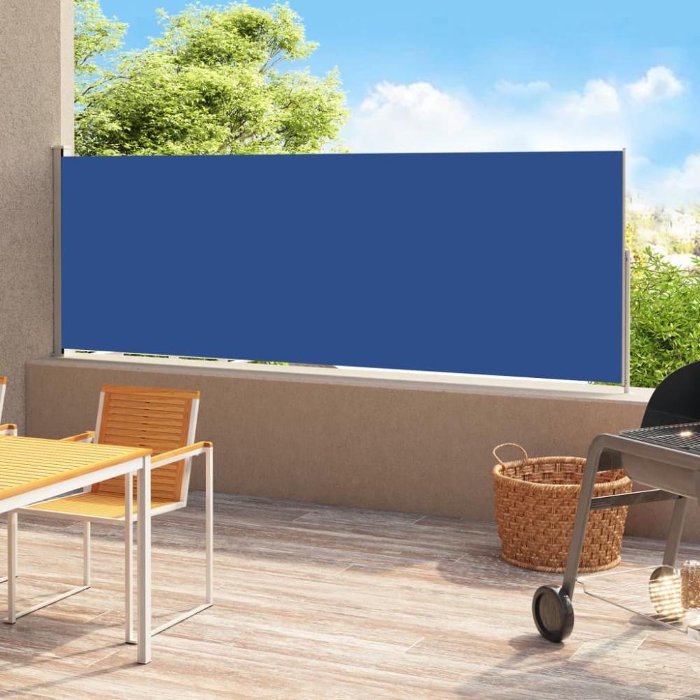 vidaXL Seitenmarkise Ausziehbar 220x500 cm Blau 313433 Bild 1