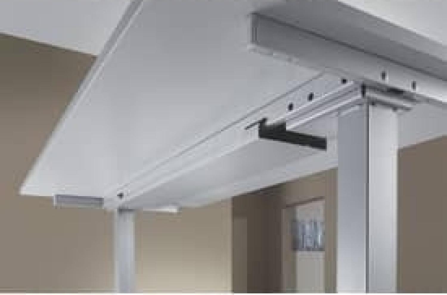Sitz-Steh-Schreibtisch elektrisch XMST16 160x80cm Ahorn Gestellfarbe: Silber Bild 1