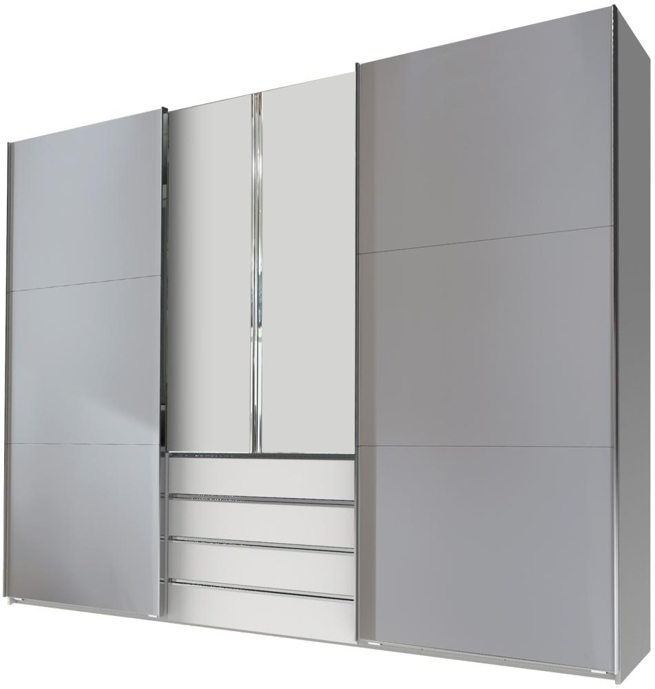 Schwebetürenschrank >MAGIC< in LIGHT GREY - 300x236x65cm (BxHxT) Bild 1