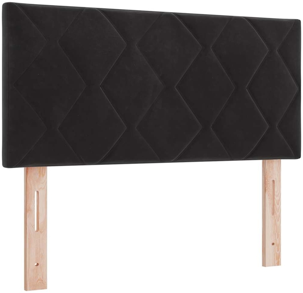 vidaXL Boxspringbett mit Matratze Schwarz 90 x 190 cm Samt 3340420 Bild 1