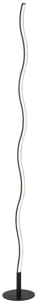 LED Stehleuchte, Wellen Design, schwarz, H 120 cm Bild 1