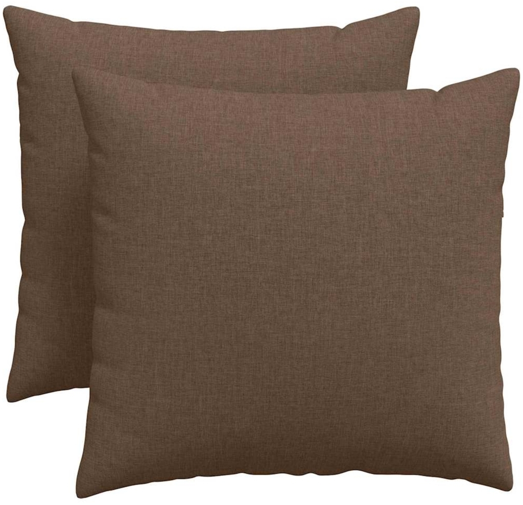 vidaXL Sofakissen 2 Stück Braun 50 x 50 cm Stoff 42013958 Bild 1