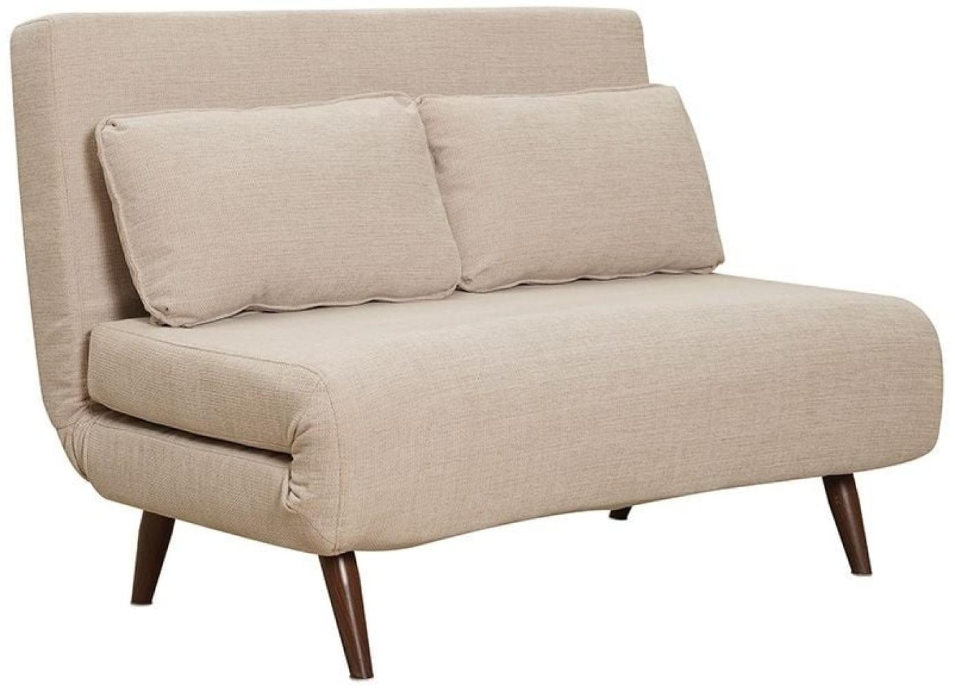 Bronx71 Schlafsofa 1,5-Sitzer Kristian recycelter Stoff beige Bild 1