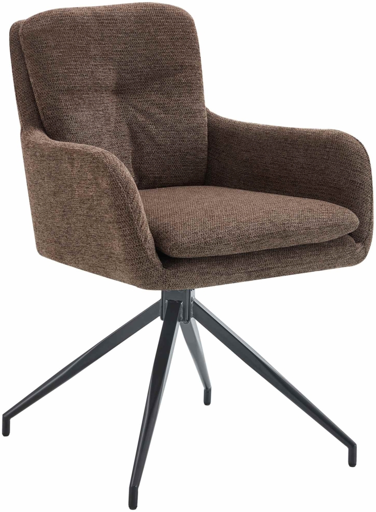 CLP Esszimmerstuhl Pickett Stoff mit 180 Grad Drehfunktion,braun Bild 1