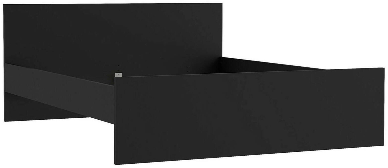 Dmora Doppelbett Kaitak, Struktur des Container-Betts, Sommier mit Verkleidung, Matratzenhalterstruktur, 207x166 h80 cm, Schwarz Bild 1