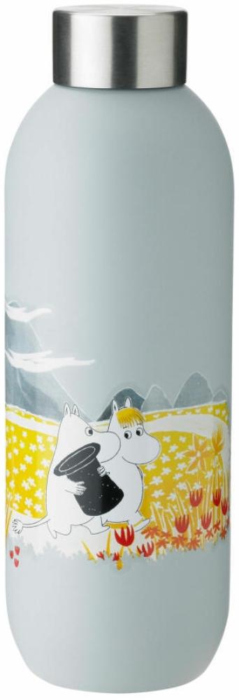 Stelton Trinkflasche Keep Cool Moomin Soft Sky, Edelstahl, Kunststoff, Blau, 0. 75 L, 1372-7 Bild 1