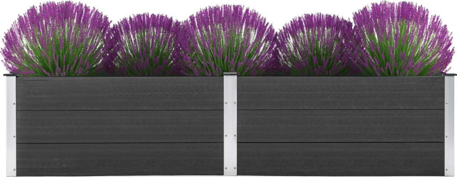 vidaXL Garten-Hochbeet 250 x 100 x 54 cm WPC Grau 49059 Bild 1