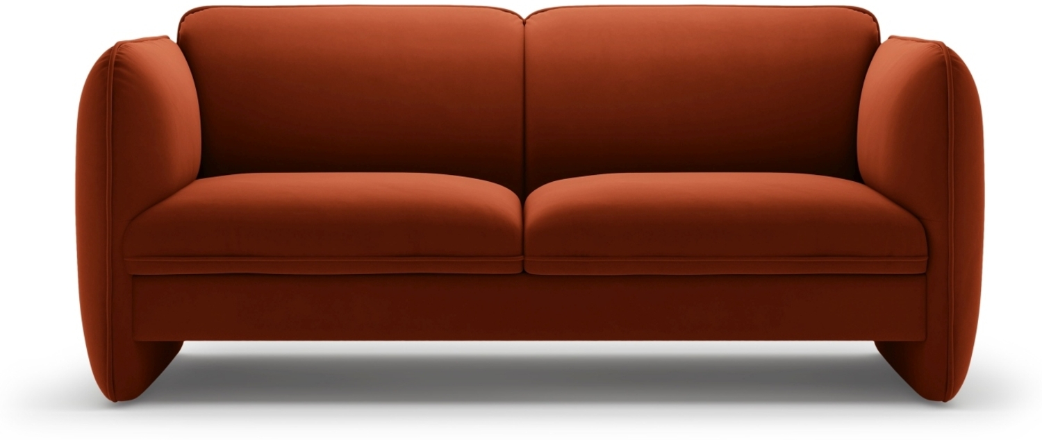 Micadoni Sofa Georgia 2-Sitzer Samt Rotbraun Bild 1
