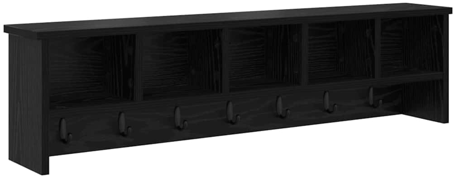 vidaXL Wandmontierter Kleiderständer mit Regal Schwarz Eichen-Optik 874324 Bild 1