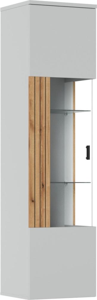 Hängevitrine Vitrine Vero 45x40x174cm grau Evoke Eiche MDF, Türschlag links Bild 1