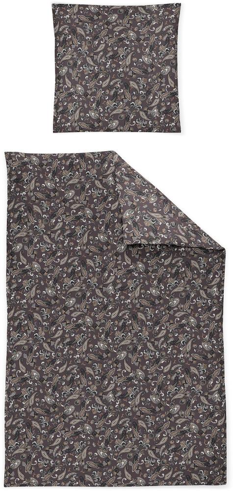 Irisette Sky Mako-Satin Bettwäsche 155x220 Paisley beere sand 8420-70 Bild 1